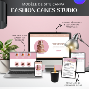 Modèle de site canva | Fashion cakes studio